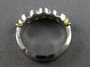 ESTATE .45CT DIAMOND 14KT 2 TONE GOLD SEMI BEZEL WEDDING ANNIVERSARY RING #18828