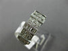 ESTATE .78CT ROUND & BAGUETTE DIAMOND 18KT WHITE GOLD MULTI ROW ANNIVERSARY RING
