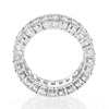 LARGE 7.45CT DIAMOND 18KT WHITE GOLD ROUND & BAGUETTE ETERNITY ANNIVERSARY RING
