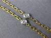 LARGE 4.32CT WHITE & PINK DIAMOND 18K TRI COLOR GOLD FLOWER BY THE YARD NECKLACE