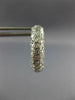 ANTIQUE WIDE .97CT DIAMOND 14KT WHITE & YELLOW GOLD ETOILE HUGGIE EARRINGS #1064