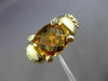 ESTATE LARGE 3.06CT DIAMOND & AAA CITRINE 14K YELLOW GOLD 3D MESH FLEXIBLE RING