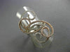 ESTATE LARGE .85CT DIAMOND 18K WHITE & ROSE GOLD DOUBLE ROW MULTI SWIRL FUN RING