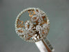 ESTATE LARGE 1.0CT DIAMOND 14KT WHITE & ROSE GOLD MULTI BUTTERFLY CIRCULAR RING