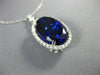 ESTATE EXTRA LARGE 32.4CT DIAMOND & AAA TANZANITE 18K WHITE GOLD LARIAT NECKLACE