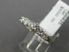 ESTATE .82CT DIAMOND 14KT WHITE GOLD 3D CLASSIC 5 STONE WEDDING ANNIVERSARY RING