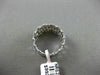 ESTATE 1.66CT DIAMOND 14KT WHITE GOLD 2 ROW FILIGREE SEMI ETERNITY WEDDING RING