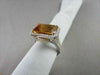 ESTATE WIDE 9.67CTW AAA CITRINE & DIAMOND 14KT WHITE GOLD RING