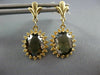 ANTIQUE 3.50CT AAA SMOKY TOPAZ 14KT YELLOW GOLD FLOWER HANGING EARRINGS #21850