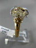ESTATE 1.8CT FANCY COLOR DIAMOND & AAA RUBY 18k WHITE & ROSE GOLD HAPPY RAM RING