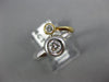 WIDE .36CT DIAMOND 18KT WHITE & YELLOW GOLD 3D TWO STONE BEZEL LOVE RING #1108