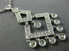 ESTATE .51CT DIAMOND 14KT WHITE GOLD PAVE FILIGREE MILGRAIN CHANDELIER NECKLACE