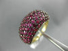 ESTATE LARGE 5.50CT AAA RUBY 14K YELLOW & BLACK GOLD DOME SHAPE ANNIVERSARY RING