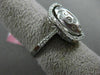 ESTATE LARGE .65CT DIAMOND 18KT WHITE GOLD 3D NUGGET HALO MATTE & SHINY FUN RING