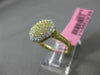 ESTATE WIDE .61CT DIAMOND 18KT WHITE & YELLOW GOLD HEXAGON CLUSTER CLASSIC RING