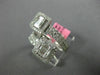ESTATE LARGE 1.20CT DIAMOND 18KT WHITE GOLD 3D CLUSTER CRISS CROSS LOVE RING
