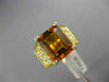 ESTATE LARGE 6.40CT DIAMOND & CITRINE 18KT YELLOW GOLD MULTI ROW ENGAGEMENT E/F