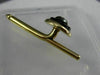 ESTATE LARGE .75CT DIAMOND & ONYX 14K YELLOW CIRCULAR CUFFLINKS & SHIRT STUD SET