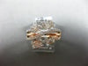 ESTATE .69CT DIAMOND 14KT WHITE & ROSE GOLD 3D MULTI ROW CRISS CROSS FUN RING