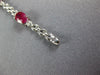 4.53CT DIAMOND & AAA RUBY 14KT WHITE GOLD OVAL 3 STONE PANTHER TENNIS BRACELET