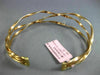 ESTATE LARGE .25CT DIAMOND 14K ROSE GOLD MULTI ROW SWIRL ETOILE BANGLE BRACELET