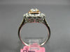GIA WIDE 1.51CT MULTI COLOR DIAMOND 18K WHITE & ROSE GOLD FLOWER ENGAGEMENT RING