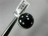 ESTATE WIDE 1.03CT DIAMOND & ONYX 14K WHITE GOLD 3D ROUND MOON & STAR LOVE RING