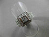 ESTATE LARGE .80CT DIAMOND 18KT WHITE GOLD INVISIBLE SQUARE COCKTAIL RING #21139
