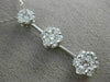 ESTATE 1.27CT DIAMOND 14KT WHITE GOLD FLOWER PAST PRESENT FUTURE PENDANT #19674