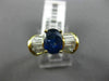 ESTATE WIDE 2.71CT DIAMOND & AAA OVAL SAPPHIRE 14KT YELLOW GOLD ENGAGEMENT RING