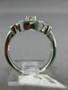 ANTIQUE WIDE .63CT DIAMOND 14KT WHITE GOLD CIRCLE FILIGREE COCKTAIL RING #16169