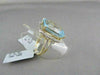 ESTATE WIDE RECTANGULAR 18.33CT AAA BLUE TOPAZ & DIAMOND 18KT TWO TONE GOLD RING