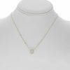 ESTATE .41CT DIAMOND 14KT TWO TONE GOLD DOUBLE SQUARE HALO BY THE YARD NECKLACE