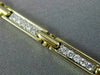 ESTATE 1.0CT DIAMOND 14KT WHITE & YELLOW GOLD CROSS RECTANGULAR TENNIS BRACELET
