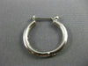 ESTATE .50CT DIAMOND 14K WHITE GOLD PAVE DOUBLE SIDED HOOP HUGGIE EARRINGS 17967