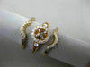 WIDE .33CT DIAMOND 14KT ROSE GOLD HALO STACKABLE SEMI MOUNT ENGAGEMENT RING SET