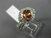 LARGE .92CT DIAMOND & AAA YELLOW SAPPHIRE 14KT WHITE GOLD BEZEL ENGAGEMENT RING
