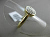 ESTATE WIDE .15CT ROUND DIAMOND 14KT YELLOW GOLD 3D OVAL CLASSIC PAVE LOVE RING
