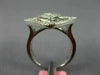 WIDE .68CT DIAMOND 18KT WHITE GOLD 3D ROUND & PRINCESS SQUARE OPEN FILIGREE RING