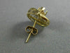 ESTATE LARGE 1.5CT BAGUETTE DIAMOND 14K YELLOW GOLD 3D HEART SEMI MOUNT EARRINGS