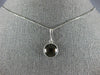 ESTATE 3.0CT AAA SMOKEY TOPAZ 14KT WHITE GOLD 3D CLASSIC BEZEL ROUND PENDANT