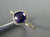 ESTATE 1.02CT DIAMOND & AAA AMETHYST 14KT ROSE GOLD 3D CUSHION FUN LOVE RING
