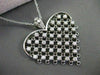 ANTIQUE EXTRA LARGE 1..50CT DIAMOND 14KT WHITE GOLD FLOATING HEART PENDANT #844