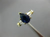 ESTATE 2.16CT DIAMOND & AAA SAPPHIRE 14K YELLOW GOLD 3D ENGAGEMENT RING #25404