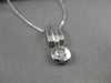 ESTATE .20CTW ROUND DIAMOND SOLITARE 14KT WHITE GOLD HANGING PENDANT F VS #2890