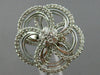 ESTATE MASSIVE 1.34CT ROUND DIAMOND 14K WHITE GOLD 3D OPEN FLOWER COCKTAIL RING