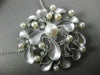 ESTATE LARGE .65CT DIAMOND & AAA SOUTH SEA PEARL 14KT WHITE GOLD FLOWER NECKLACE