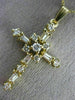 ESTATE LARGE 1.0CT ROUND & BAGUETTE DIAMOND 14KT YELLOW GOLD 3D PENDANT #20837