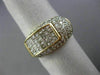 WIDE 1.65CT ROUND & PRINCESS DIAMOND 14KT YELLOW GOLD 3D 7 STONE MULTI ROW RING
