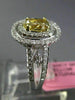 ESTATE LARGE GIA 1.14CT DIAMOND 18KT TWO TONE GOLD HALO FILIGREE ENGAGEMENT RING